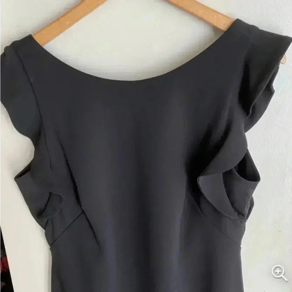 Calvin Klein Flutter-Sleeve Black Sheath Size 6 - Picture 4 of 7